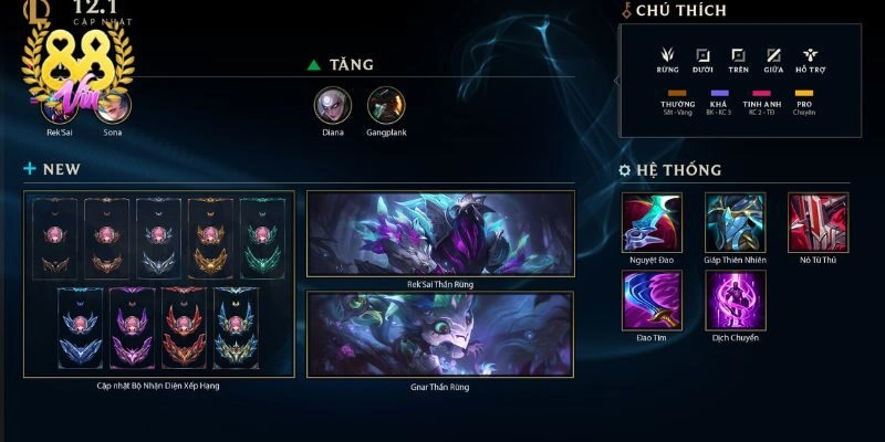 Hệ Thống Rank Liên Minh Huyền Thoại Cập Nhật Mới Nhất